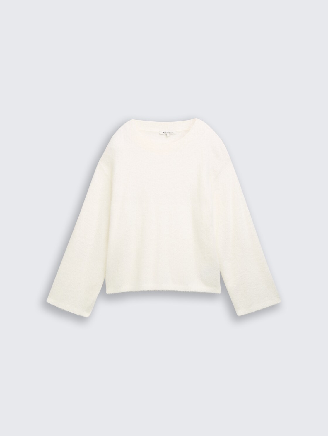 Strickpullover aus Federgarn - off white