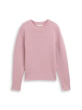 Selected, Knitted jumper with round neckline by Tom Tailor, pink