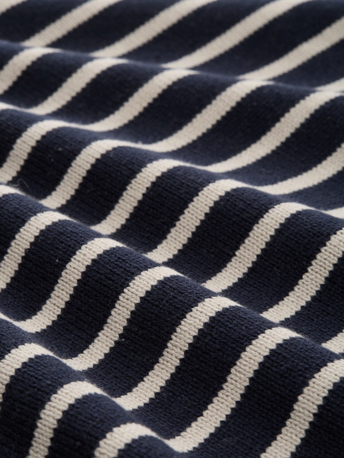 Relaxed Fit Strickpullover mit Streifenmuster - navy cloud grey stripe - Material-Ansicht