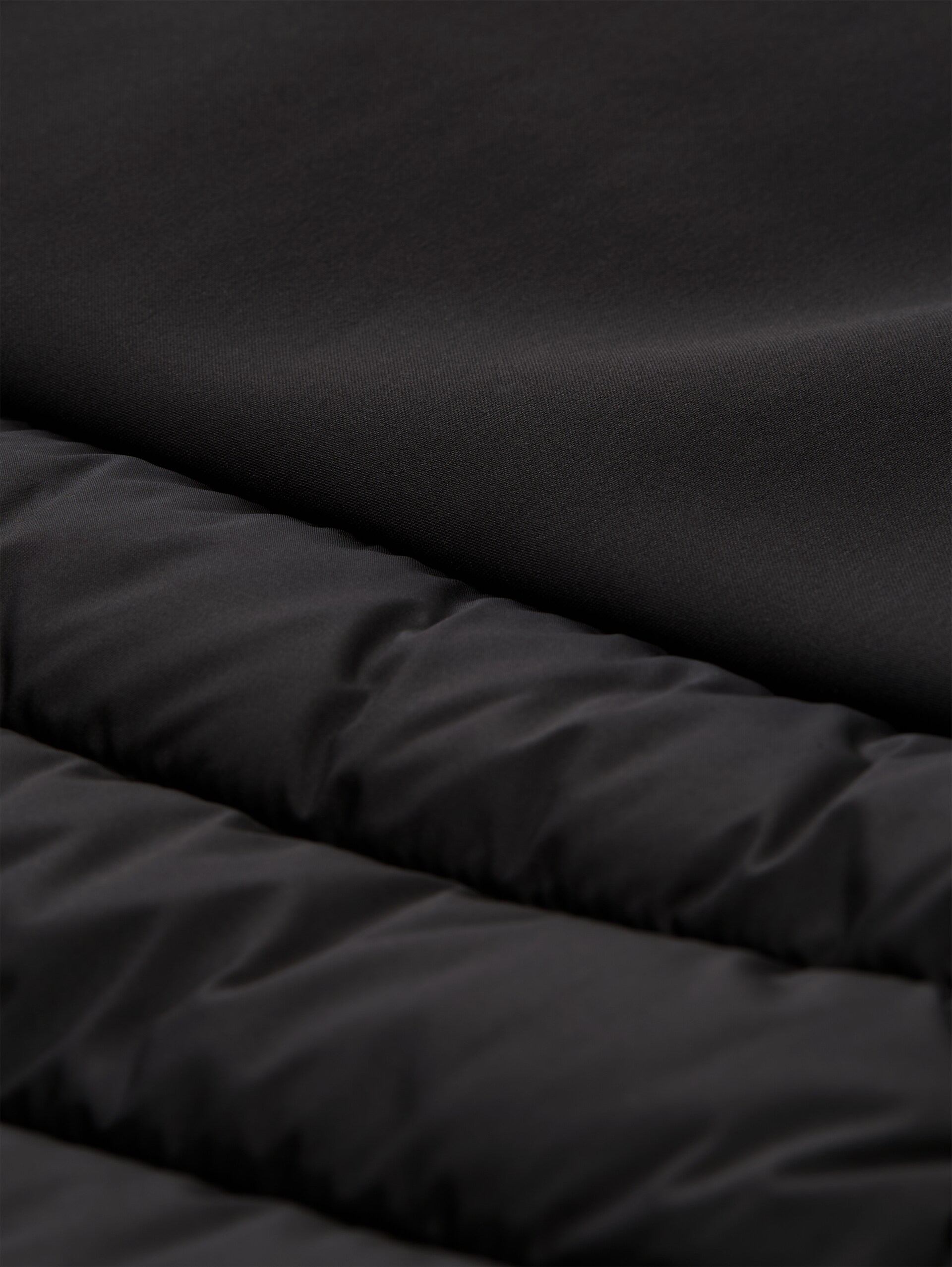 Softshell Hybrid Steppmantel mit Kapuze - deep black - Produkt-Detail-Ansicht