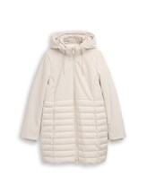 Nicht ausgewählt, Softshell Hybrid Steppmantel mit Kapuze von Tom Tailor, braun