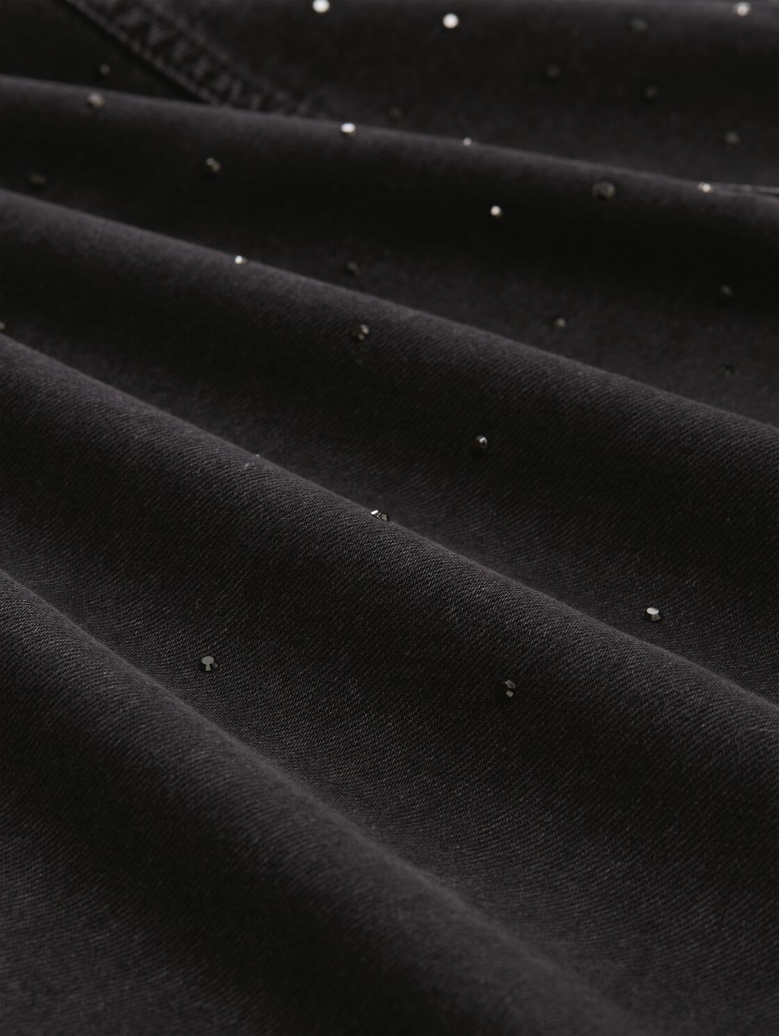 Jeansjacke mit Strass - black stone wash denim - Produkt-Detail-Ansicht