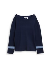 Nicht ausgewählt, Loose Fit Jacquard Strickpullover von , blau