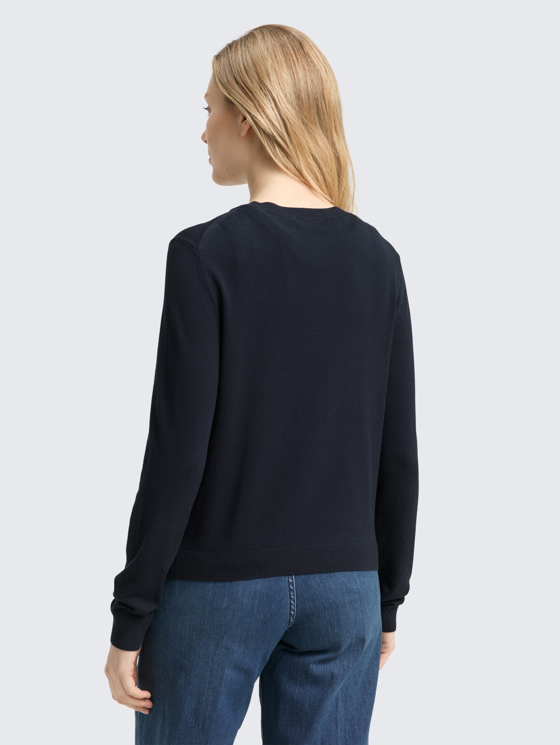 Cardigan mit verdeckter Knopfleiste - sky captain blue
