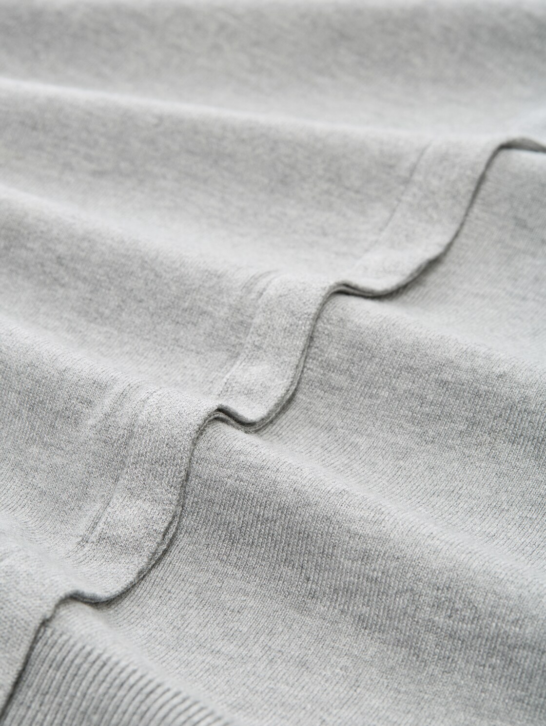 Cardigan mit verdeckter Knopfleiste - medium silver grey melange - Material-Ansicht