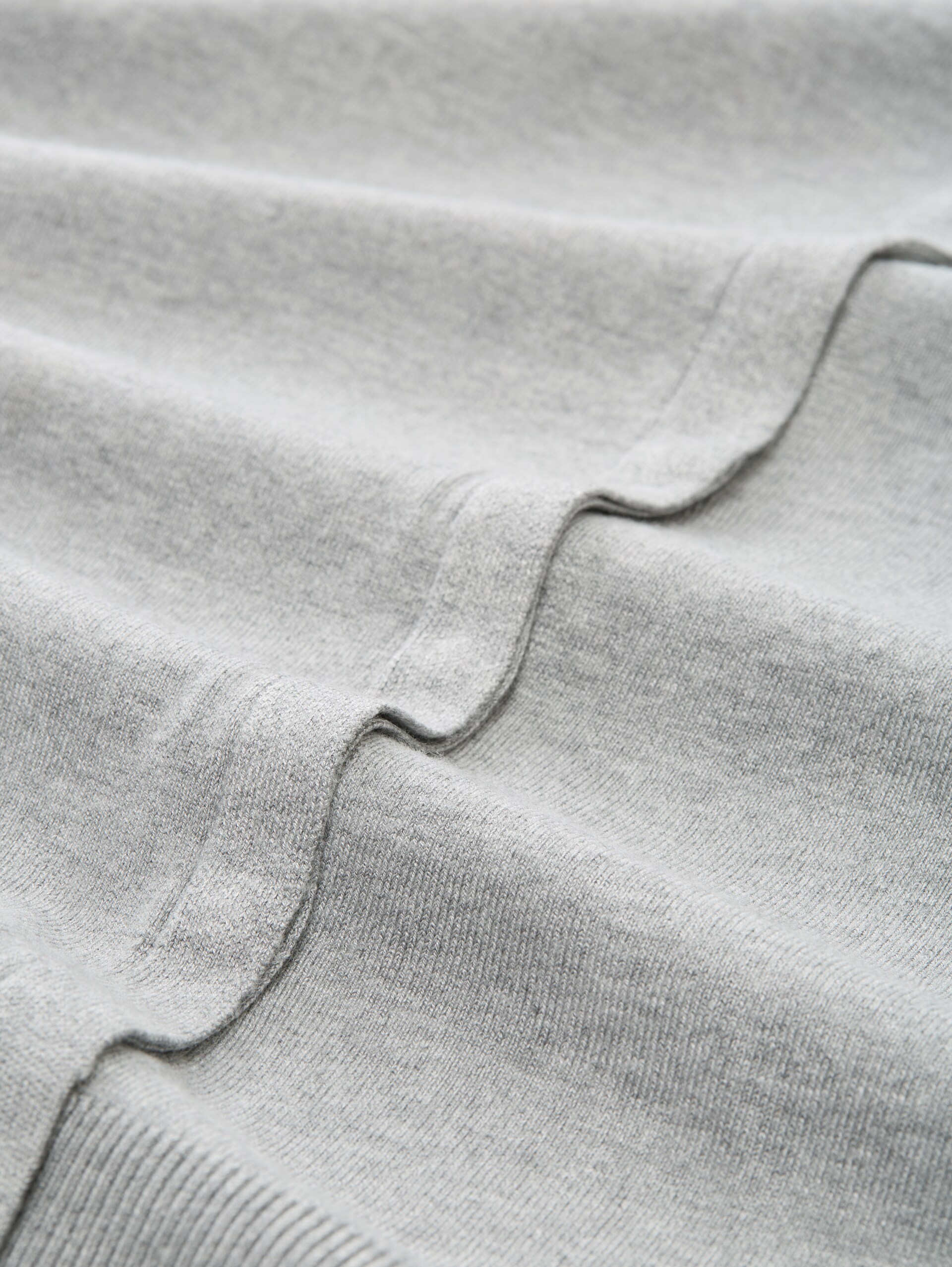 Cardigan with concealed button placket - medium silver grey melange - Material view