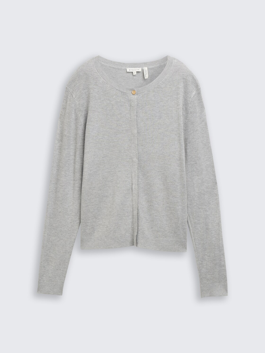 Cardigan mit verdeckter Knopfleiste - medium silver grey melange