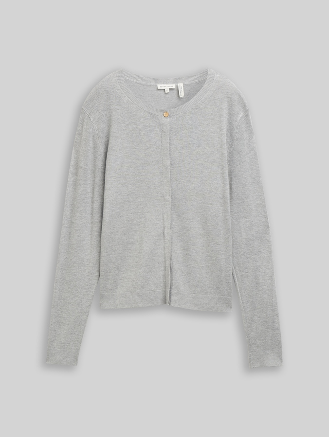 Vest met verborgen knoopsluiting door Women, medium silver grey melange