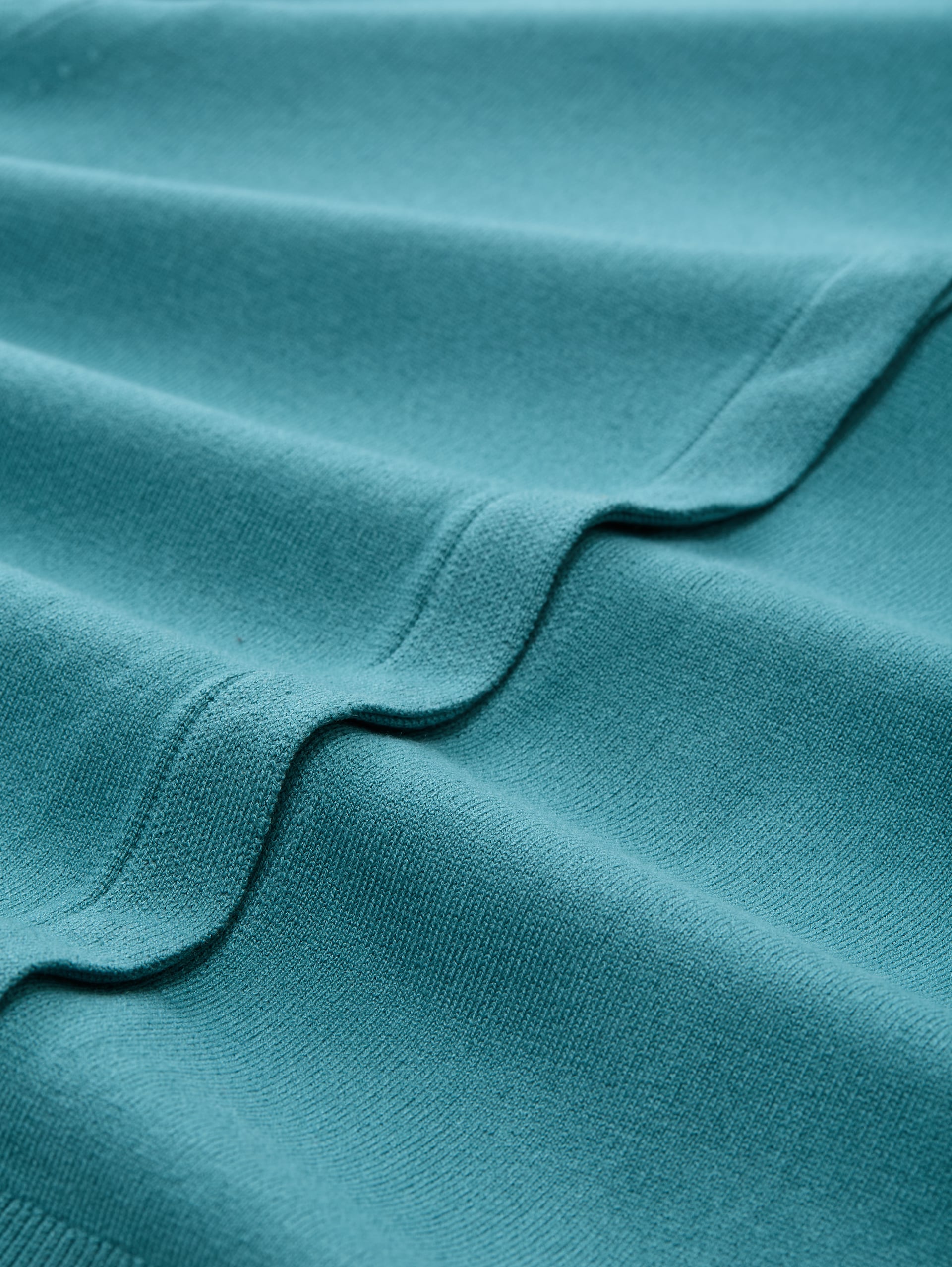 Cardigan with concealed button placket - tropical teal - Material view