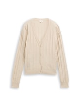 Geselecteerd, Geribbelde cardigan met wol door Tom Tailor, beige