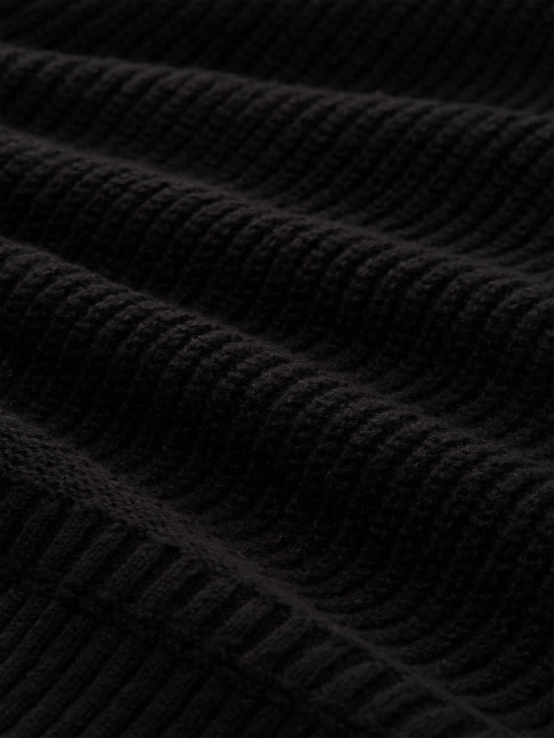 Pullunder mit V-Ausschnitt - deep black - Material-Ansicht