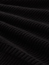 Gilet en maille avec col en V - deep black - Vue de la matière