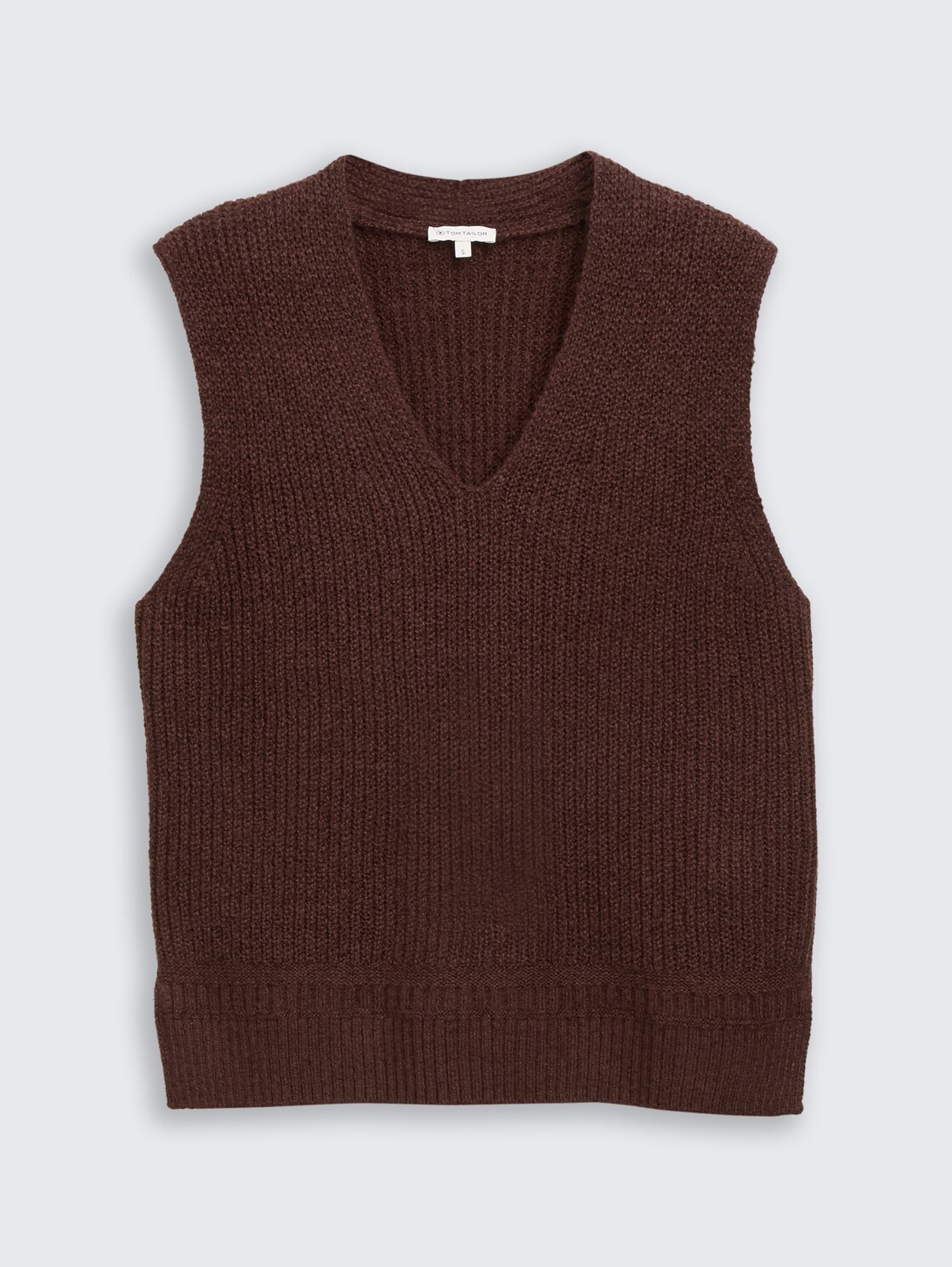 Pullunder mit V-Ausschnitt - dark pecan brown melange