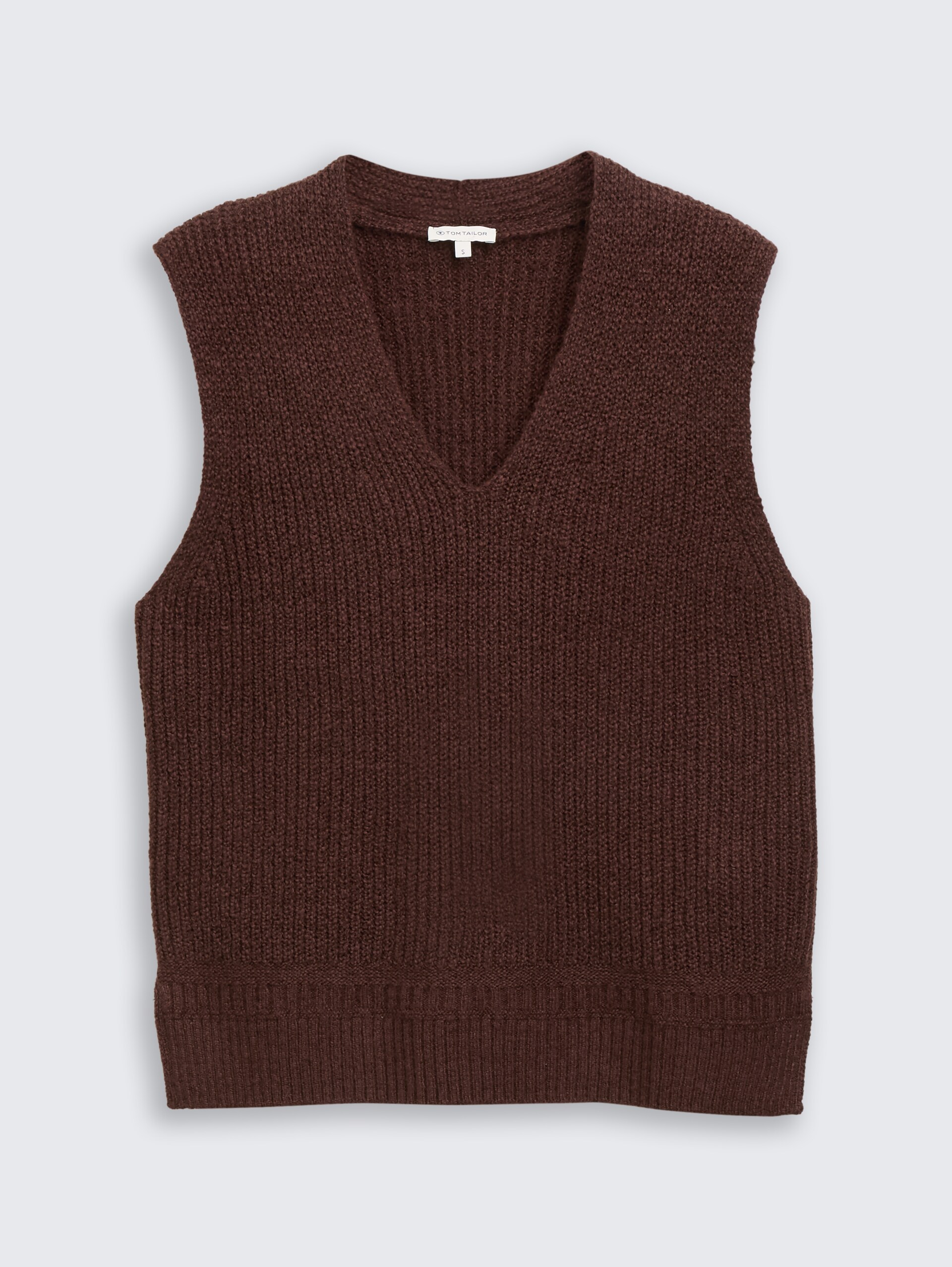 Pullunder mit V-Ausschnitt - dark pecan brown melange