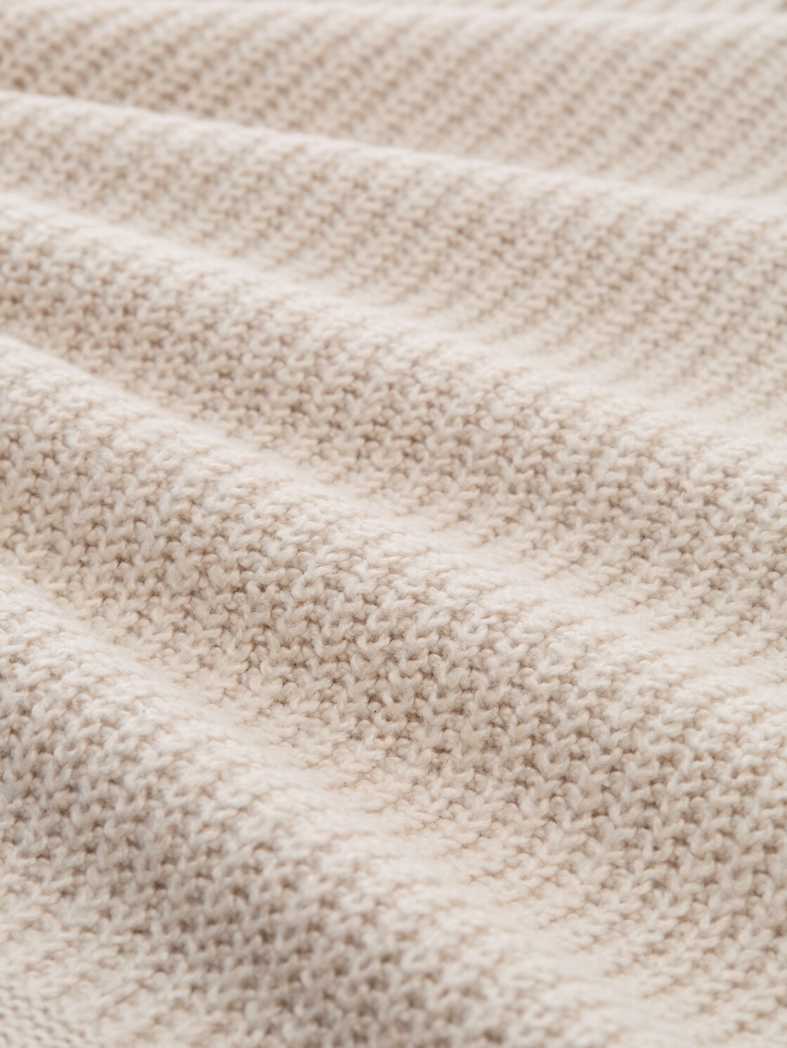 Loose Fit Rollkragenpullover - sand stone beige melange - Material-Ansicht