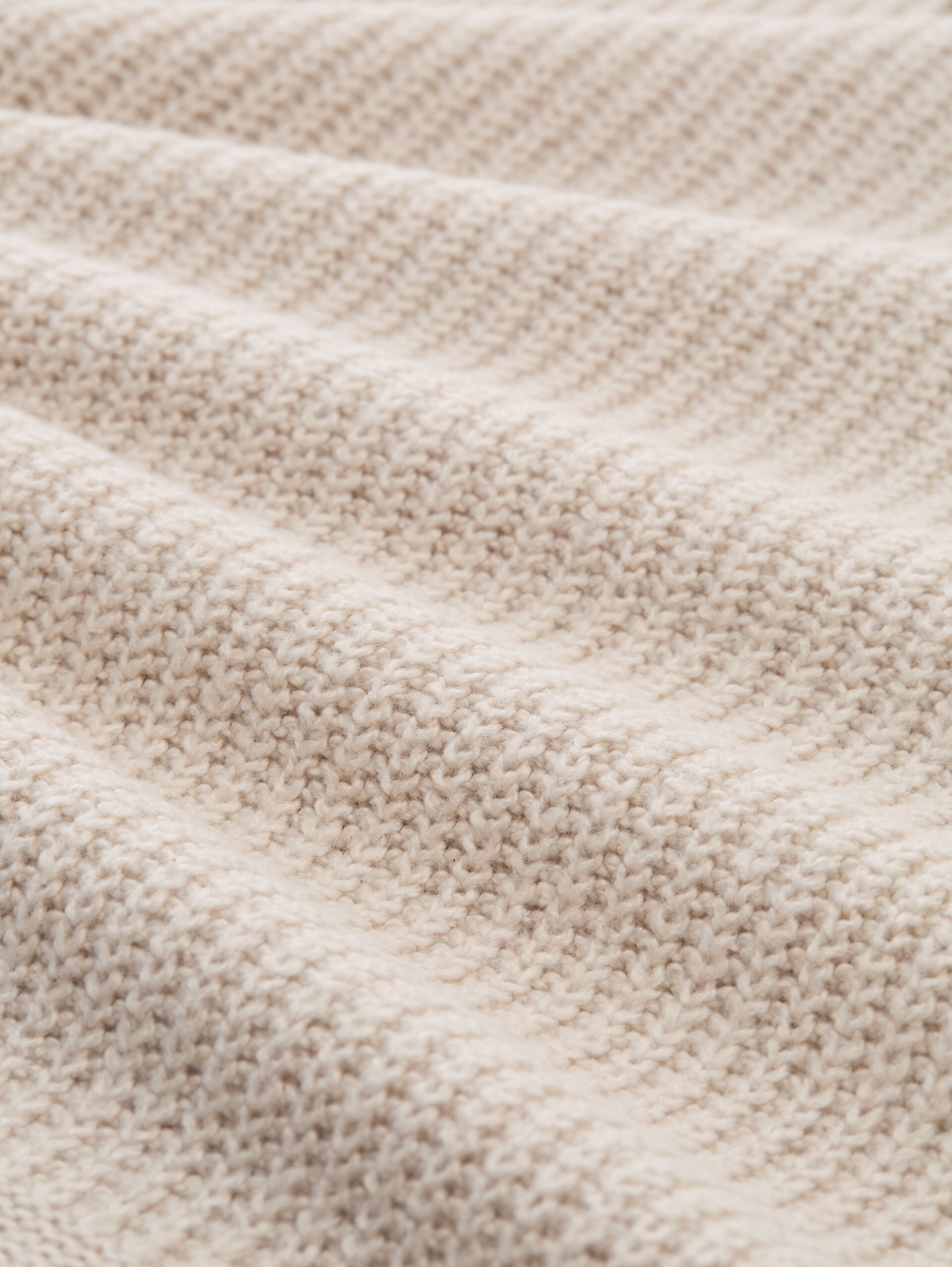 Loose Fit Rollkragenpullover - sand stone beige melange - Material-Ansicht