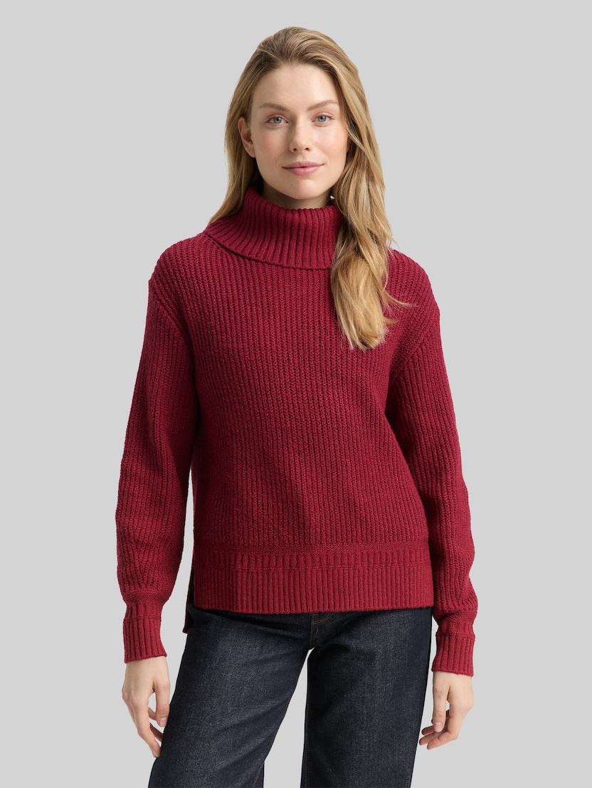 Losvallende coltrui door Women, rumba red melange