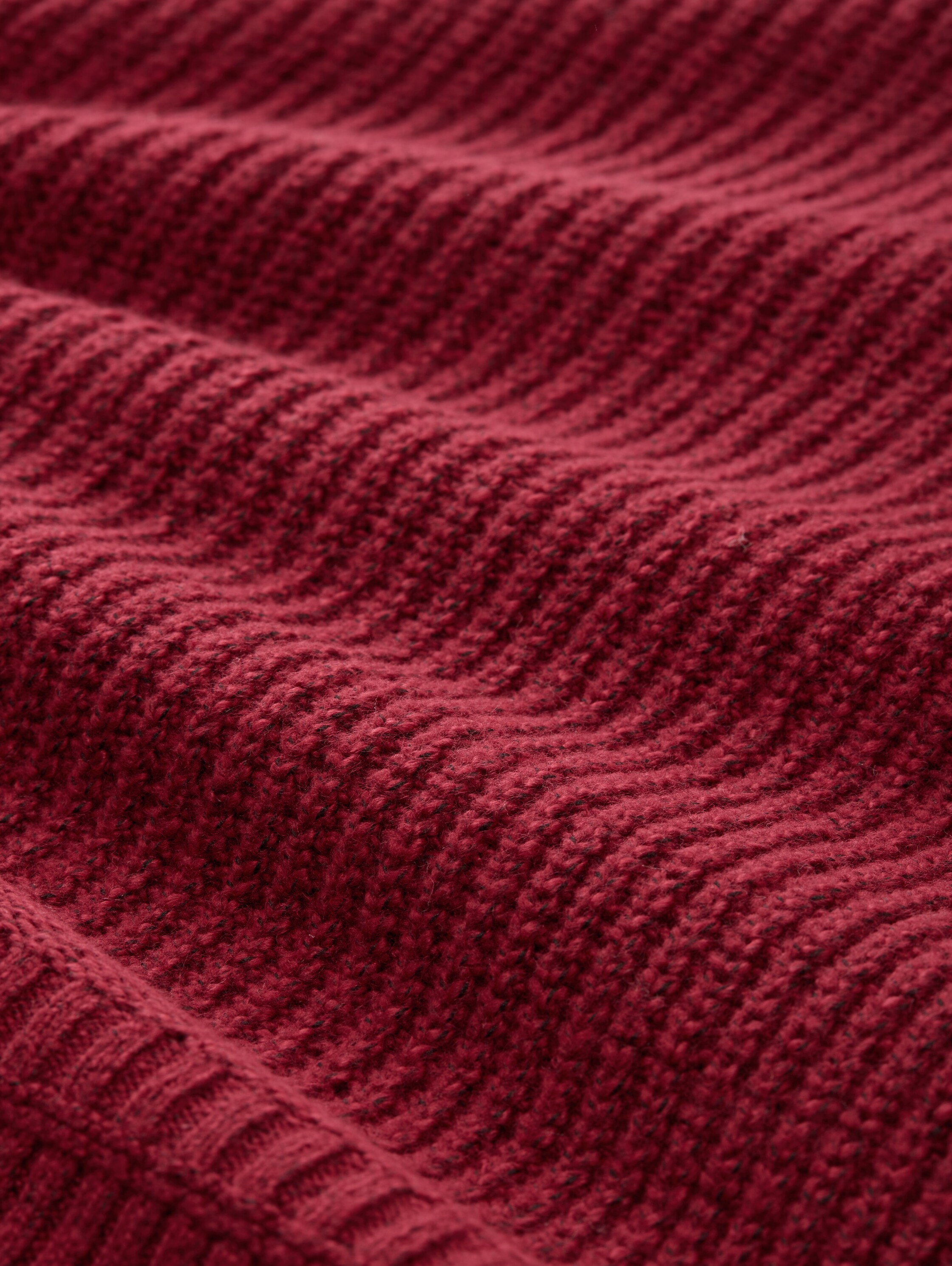 Loose Fit Rollkragenpullover - rumba_red_melange - 