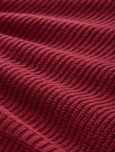 Pull à col roulé Loose Fit - rumba red melange - Vue de la matière