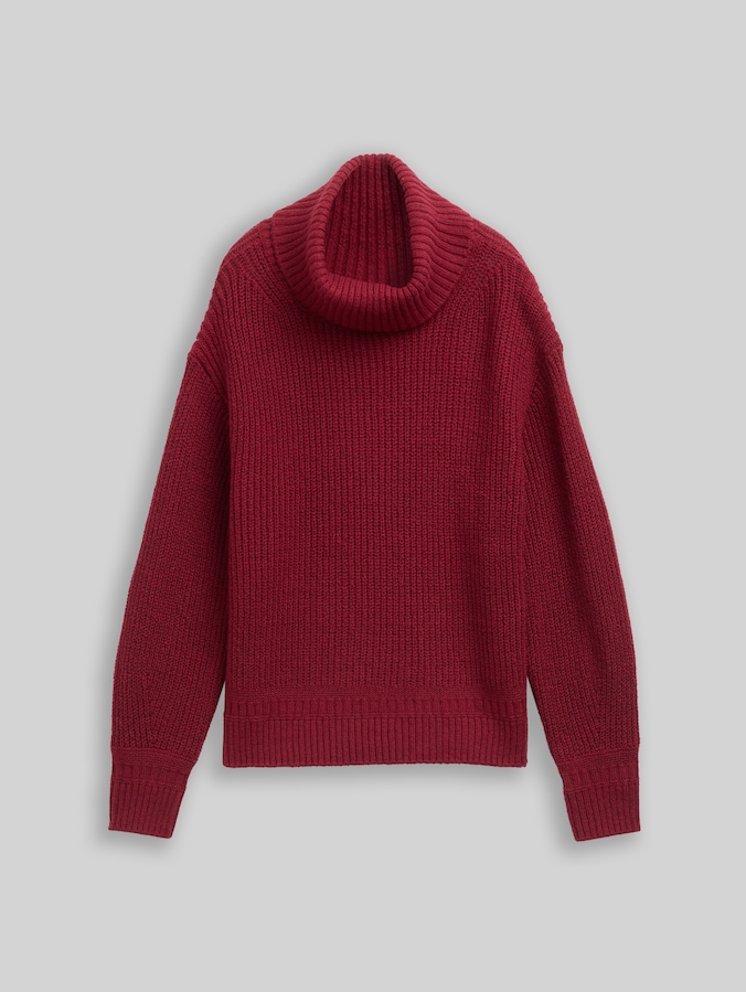 Loose Fit Rollkragenpullover von Women, rumba red melange