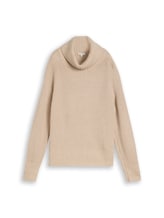 Non sélectionné, Pull à col roulé ample par Tom Tailor, beige