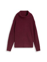 Non sélectionné, Pull à col roulé ample par Tom Tailor, rouge