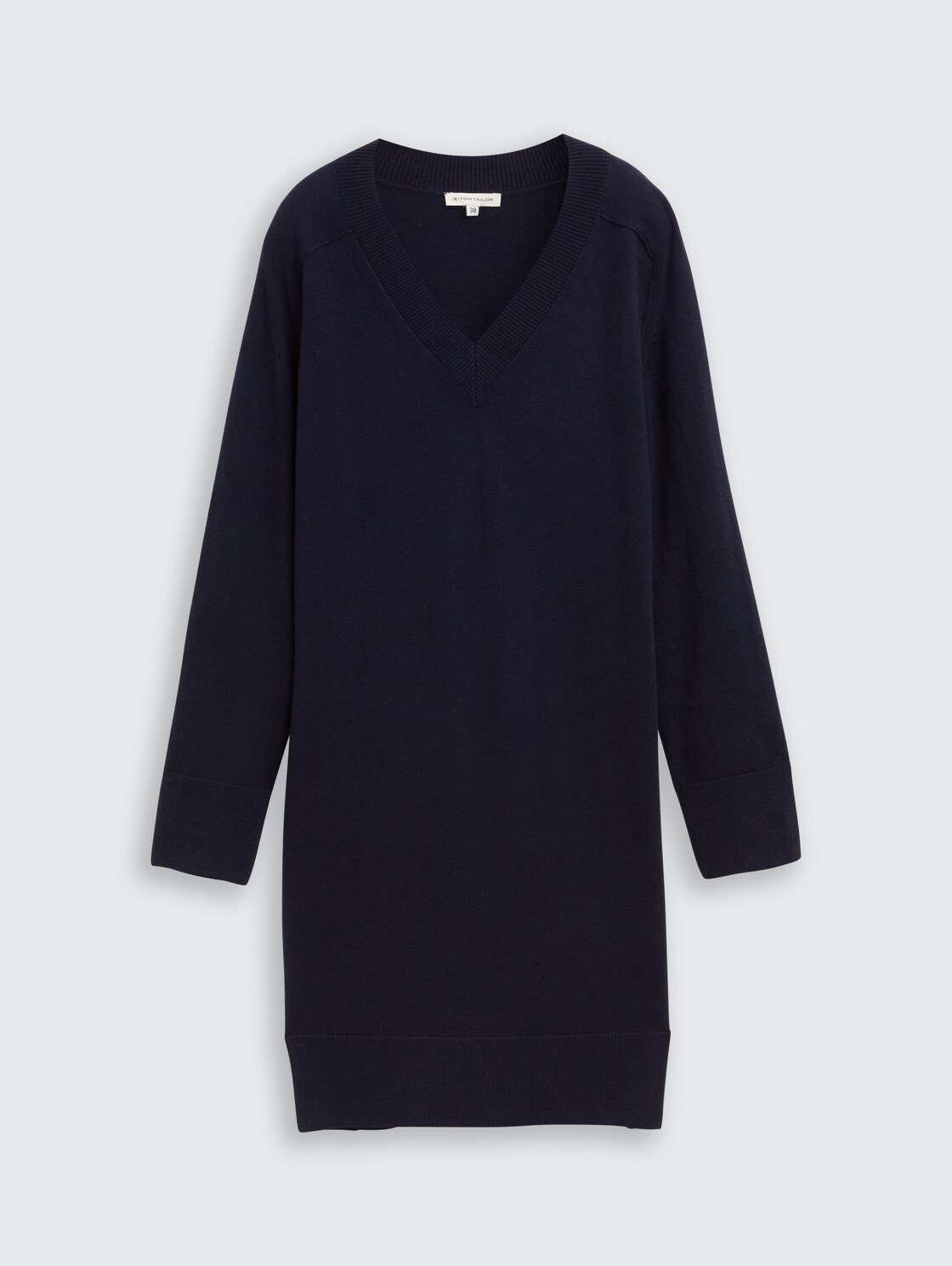 Strickkleid mit Kaschmir-Anteil - Knitted Navy Melange - Vorder-Produkt-Ansicht