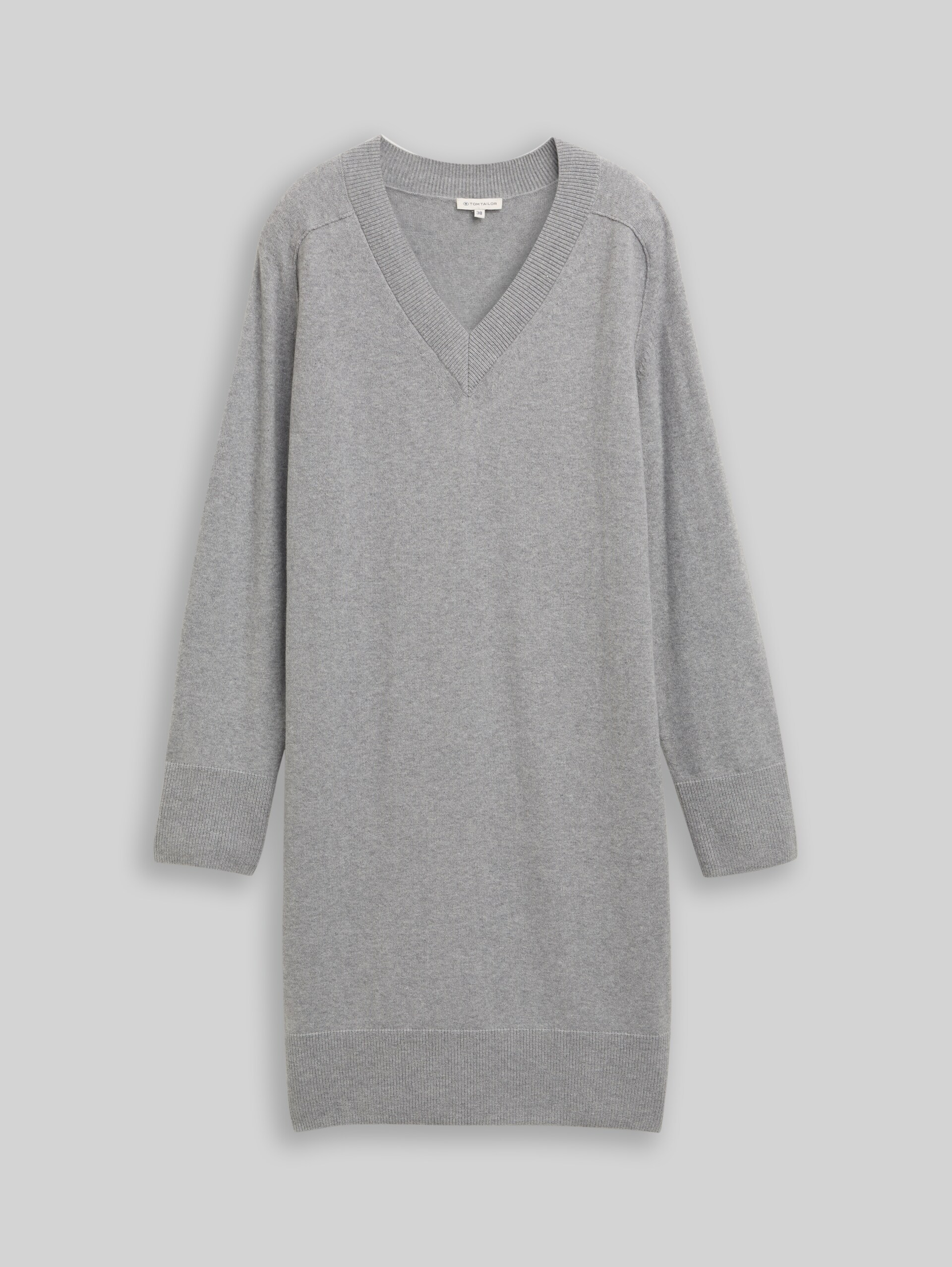 Strickkleid mit Kaschmir-Anteil - medium silver grey melange - Vorder-Produkt-Ansicht