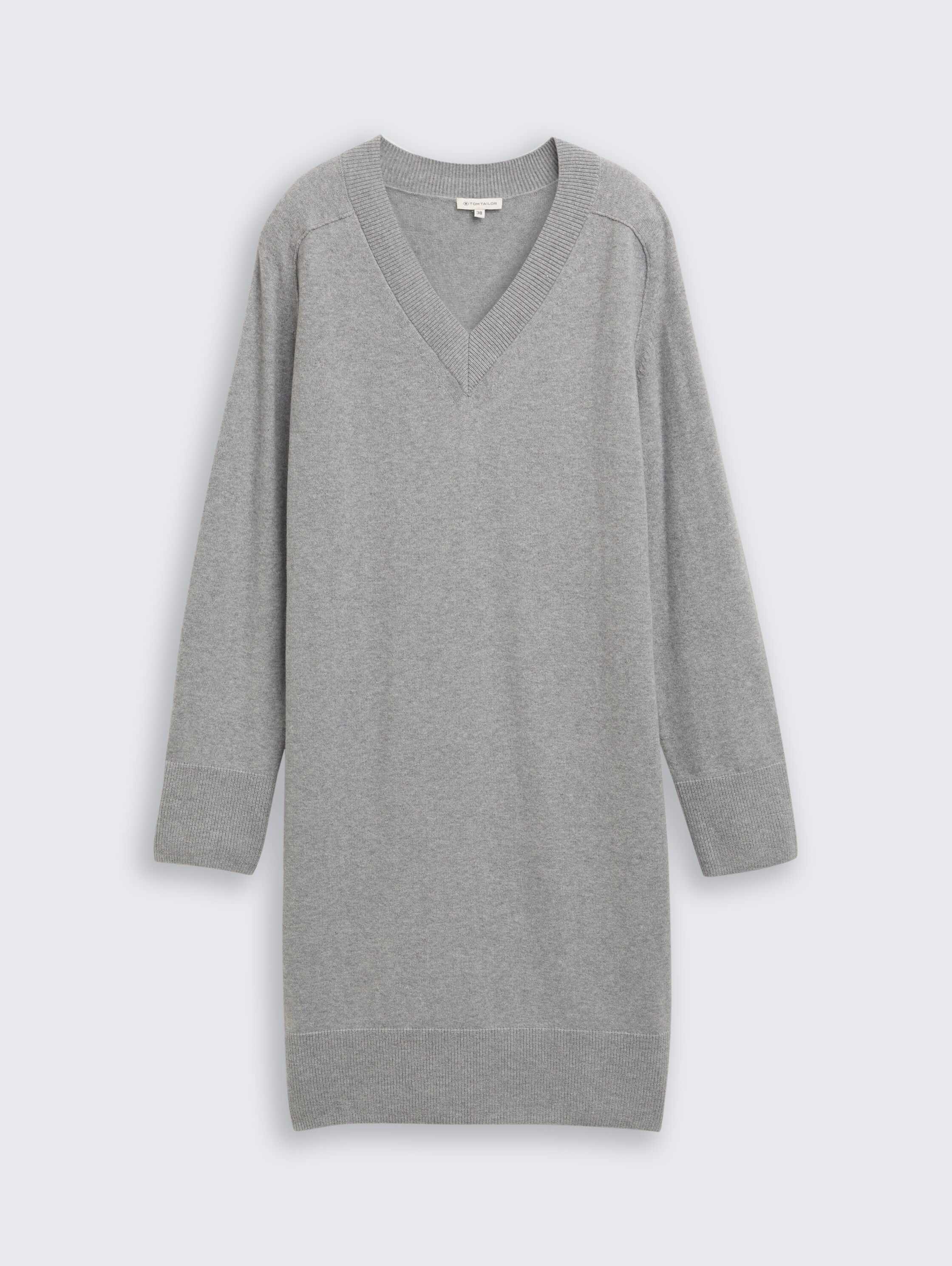 Strickkleid mit Kaschmir-Anteil - medium silver grey melange - Vorder-Produkt-Ansicht