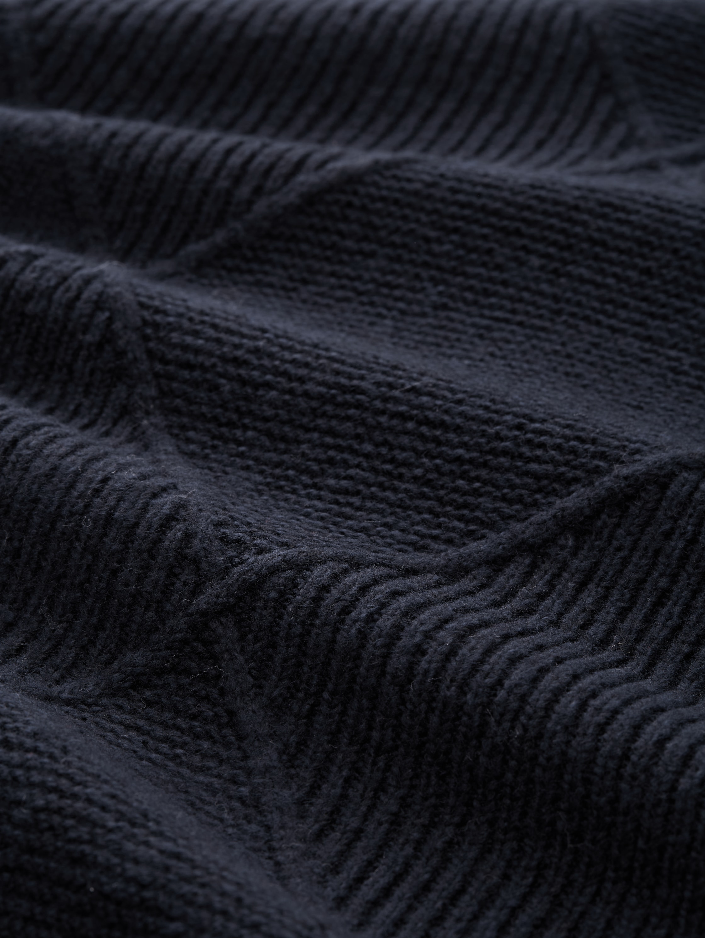 Loose Fit Strickpullover mit Stehkragen - sky_captain_blue_1 - 