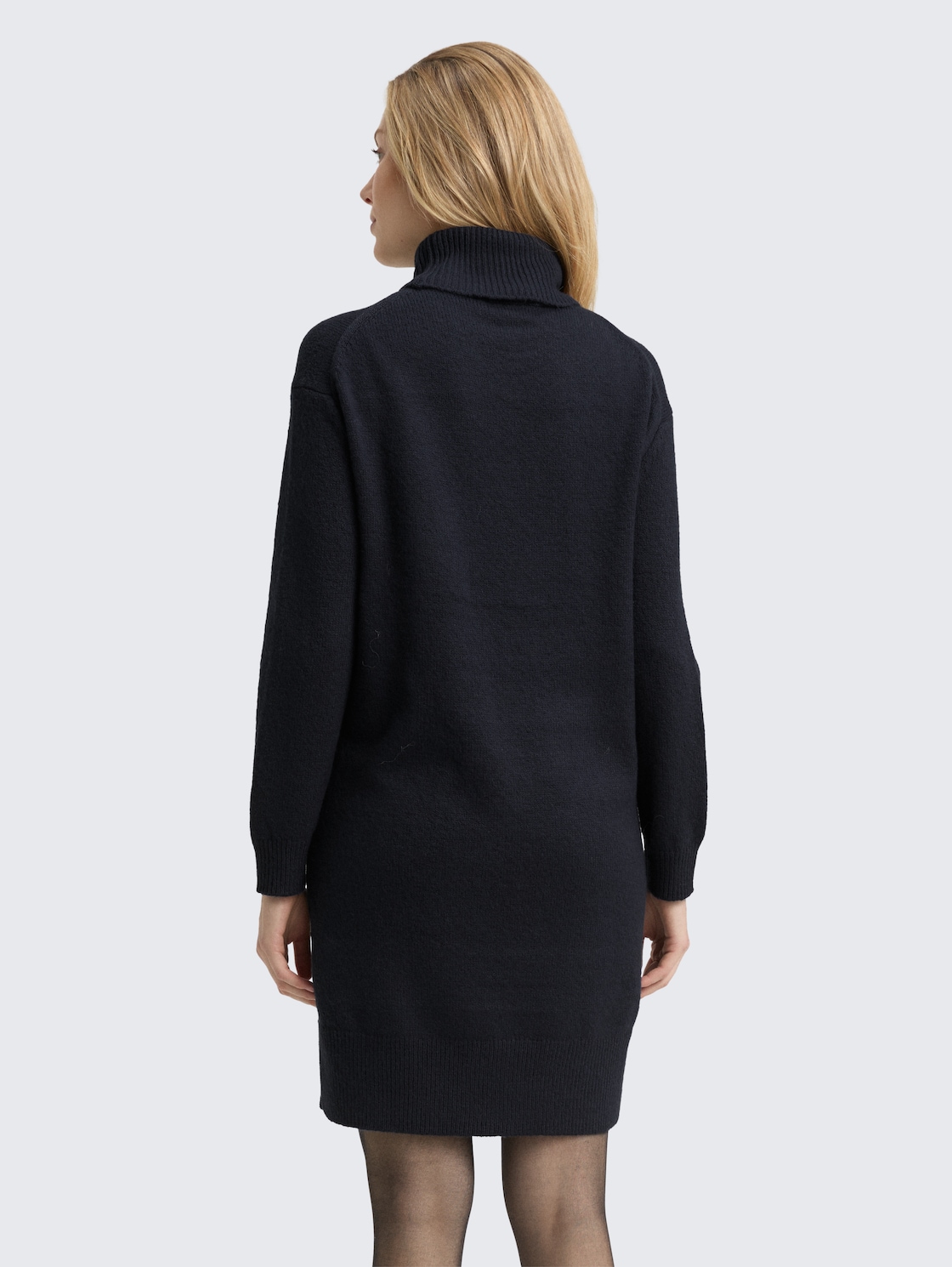 Loose Fit Strickkleid - sky captain blue - Model-Rückansicht