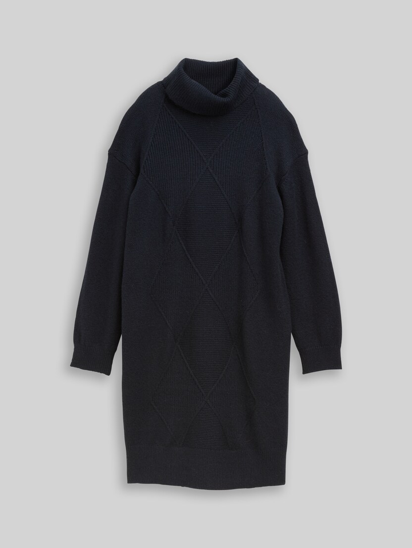 Loose fit knitted dress by Women, sky captain blue
