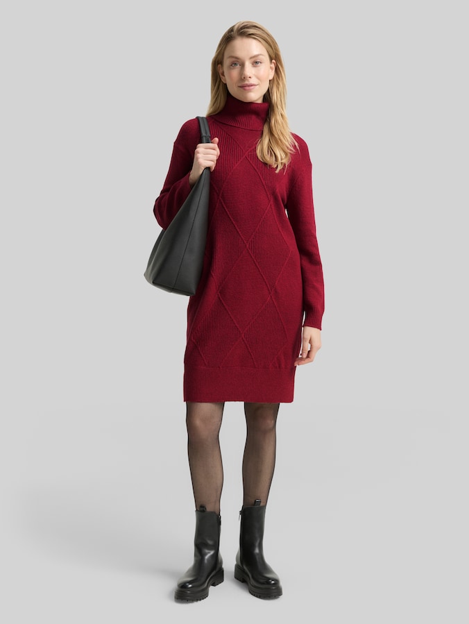Loose Fit Strickkleid von Women, rumba red melange