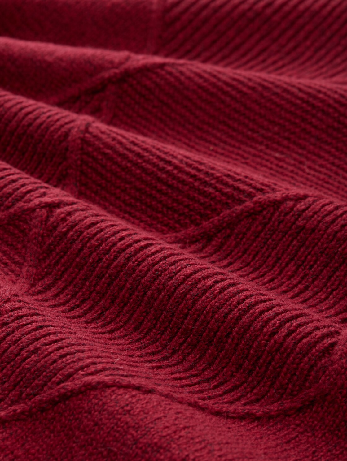 Loose Fit Strickkleid - rumba red melange - Material-Ansicht