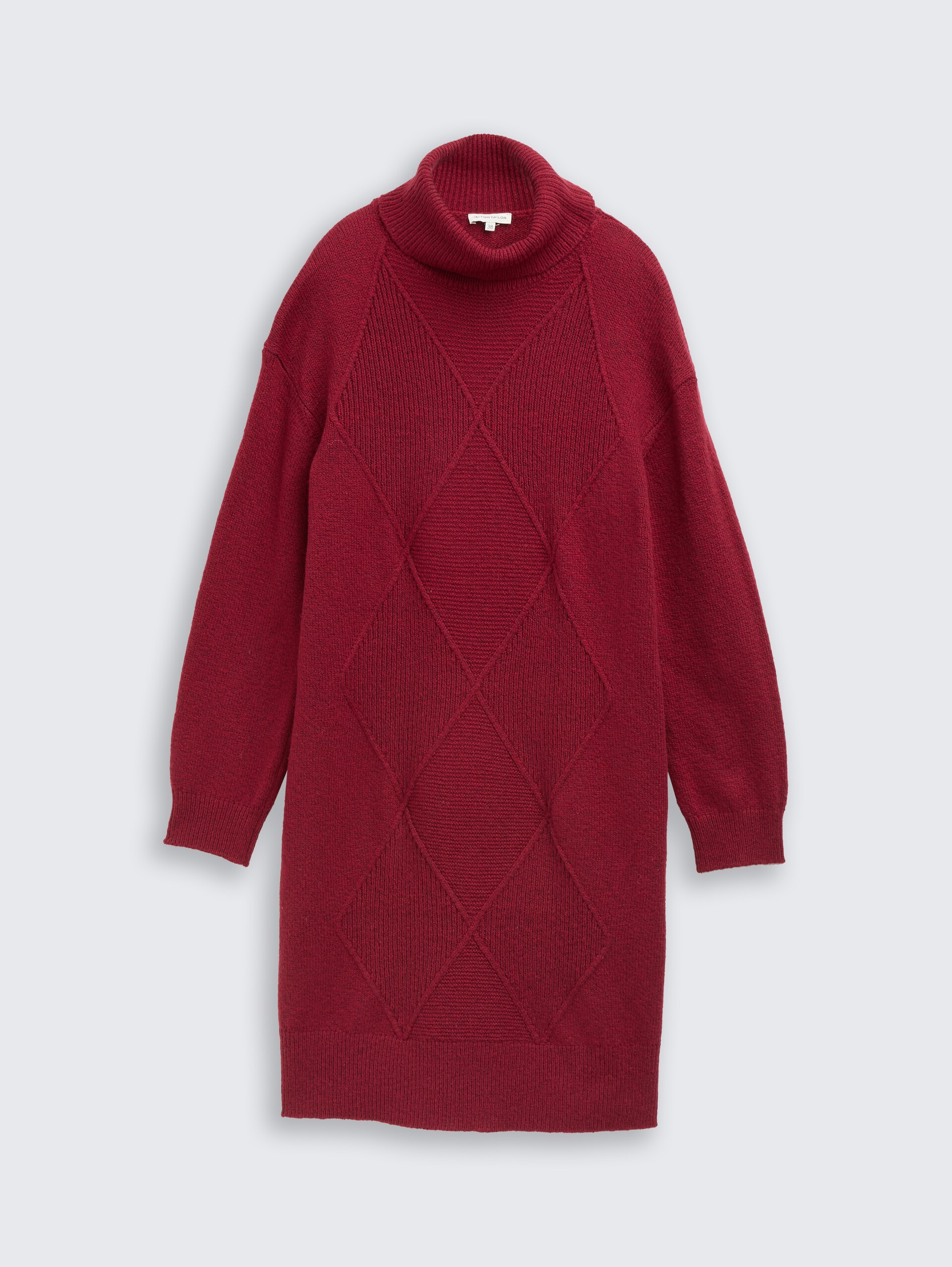 Loose Fit Strickkleid - rumba red melange - Vorder-Produkt-Ansicht