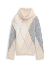 Nicht ausgewählt, Oversize Rollkragenpullover mit Wollanteil von , beige