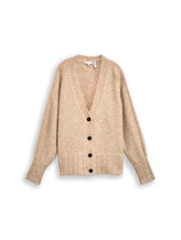 Ausgewählt, Oversize Cardigan mit Wollanteil von Tom Tailor, beige