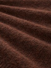 Oversize Cardigan mit Wollanteil - dark pecan brown melange - Material-Ansicht