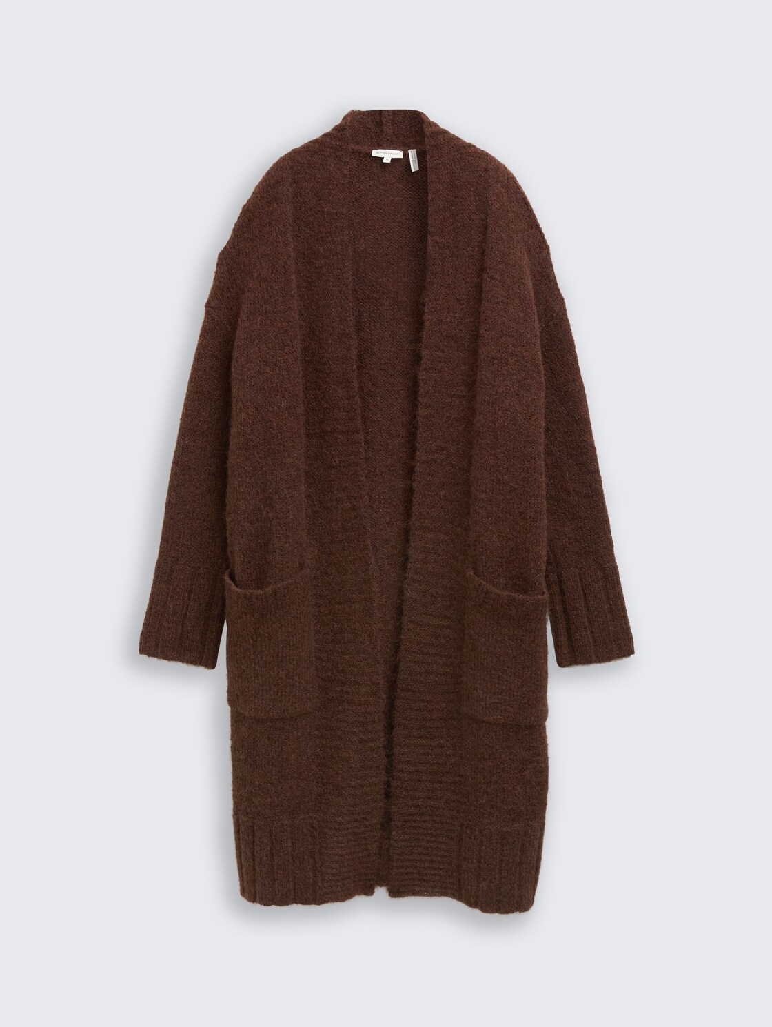 Oversize Cardigan mit Wollanteil - dark pecan brown melange