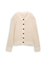 Ausgewählt, Bouclé Cardigan mit Wollanteil von Tom Tailor, beige