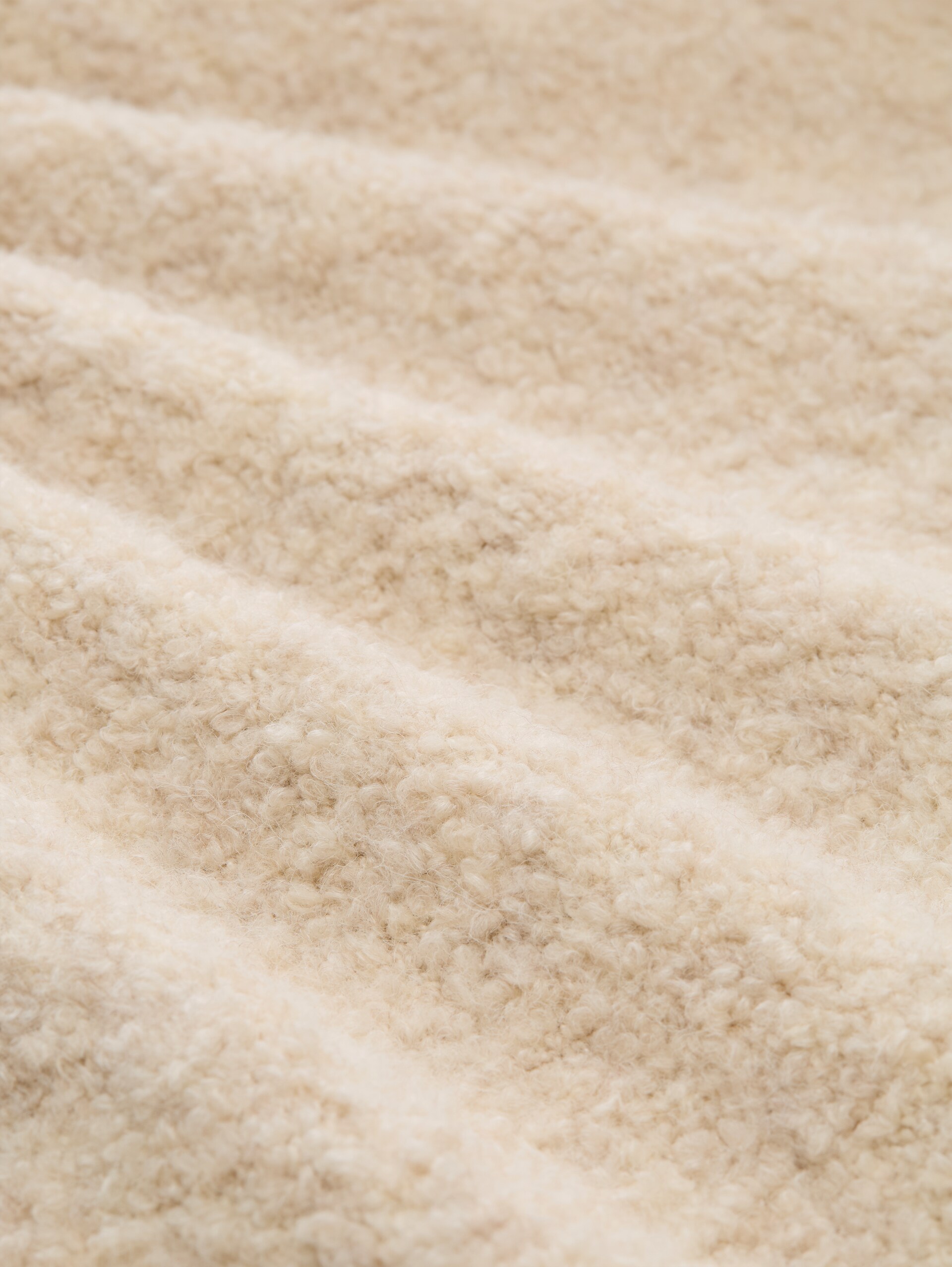 Bouclé Cardigan mit Wollanteil - sand stone beige melange - Material-Ansicht