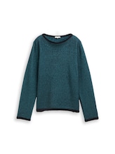 Nicht ausgewählt, Strickpullover aus Federgarn von , blau