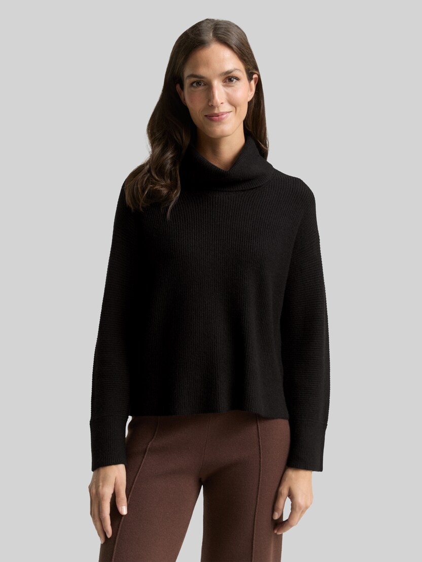 Oversized coltrui door Women, deep black