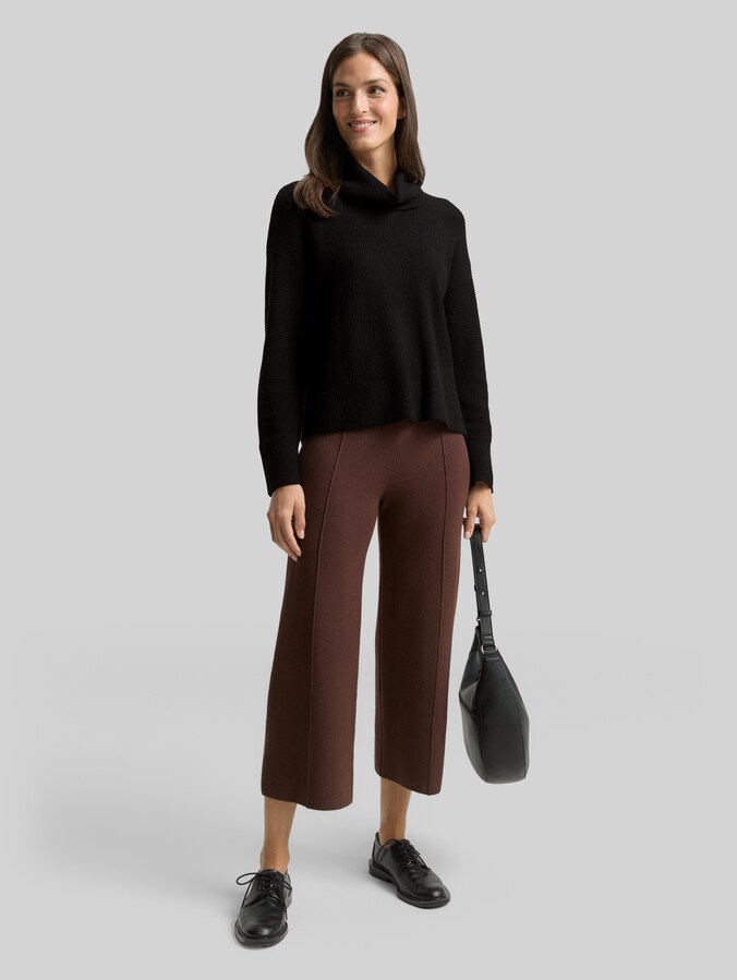 Pull à col roulé oversize par Women, deep black