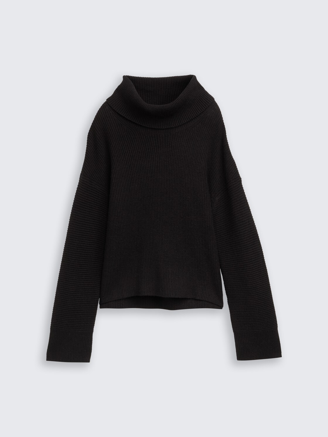 Oversize Rollkragenpullover - deep black