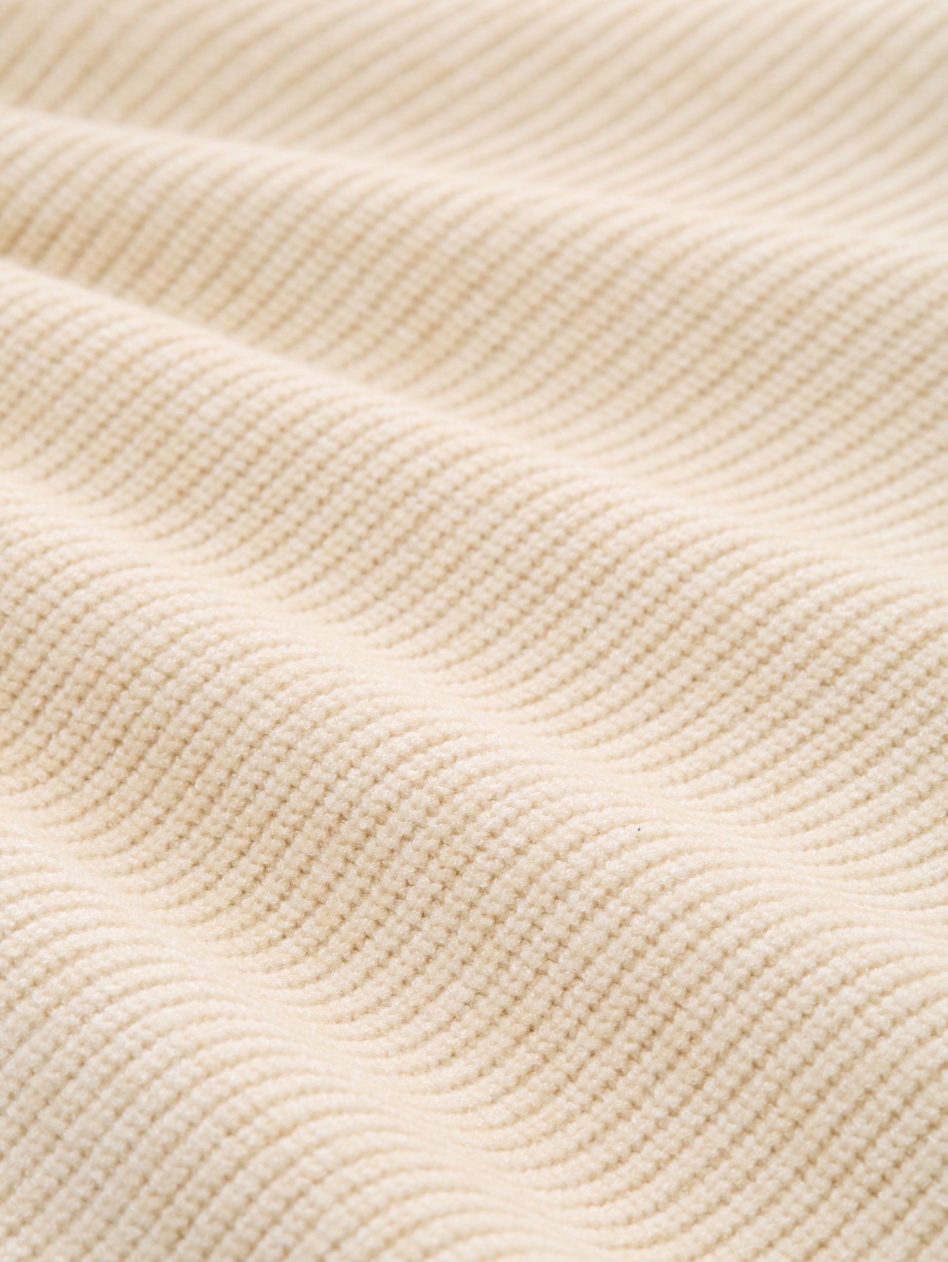 Oversize Rollkragenpullover - sand stone beige melange - Material-Ansicht