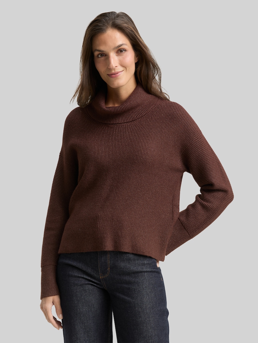 Oversized coltrui door Women, dark pecan brown melange
