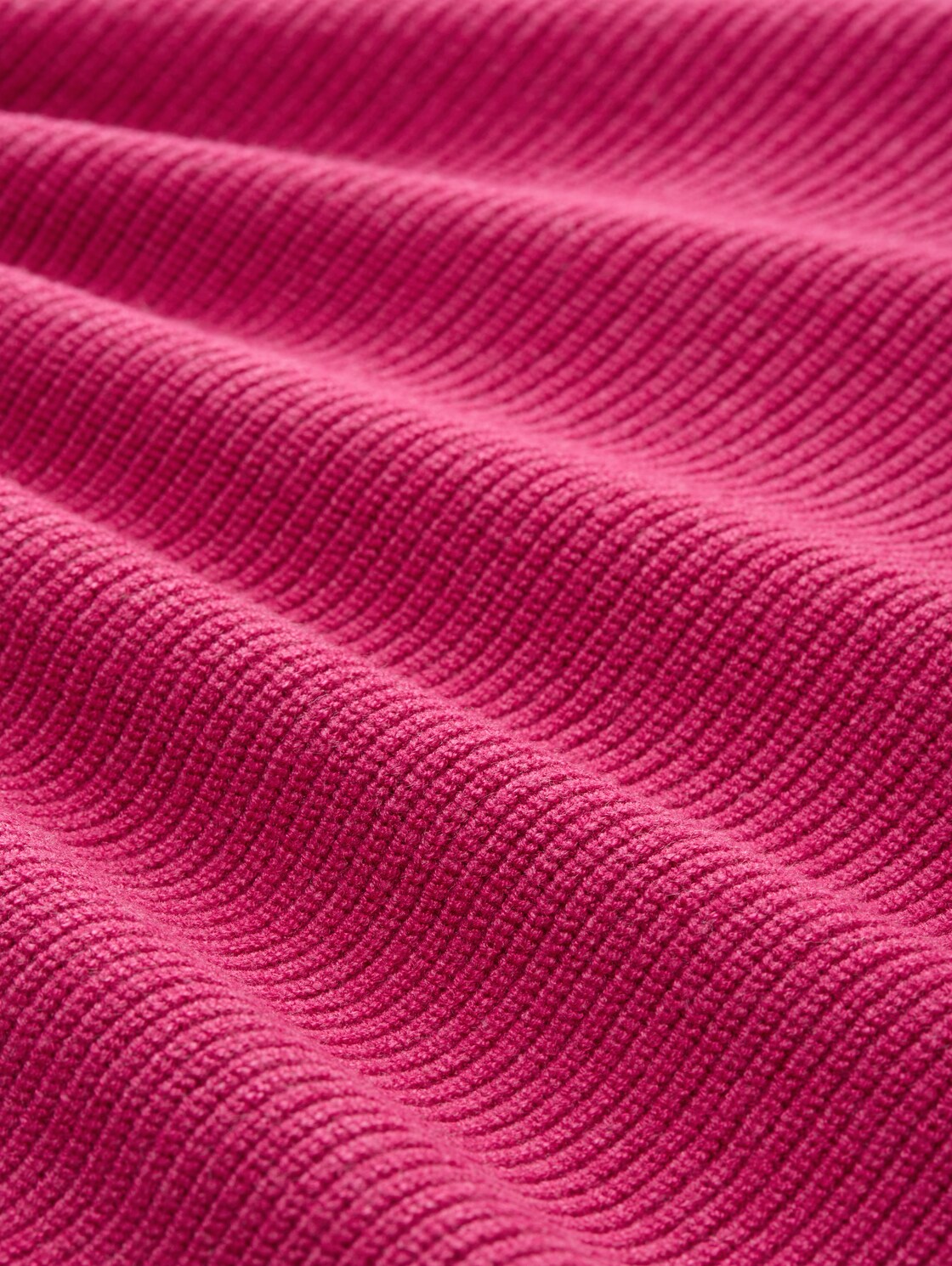 Oversize Rollkragenpullover - dark pink melange - Material-Ansicht