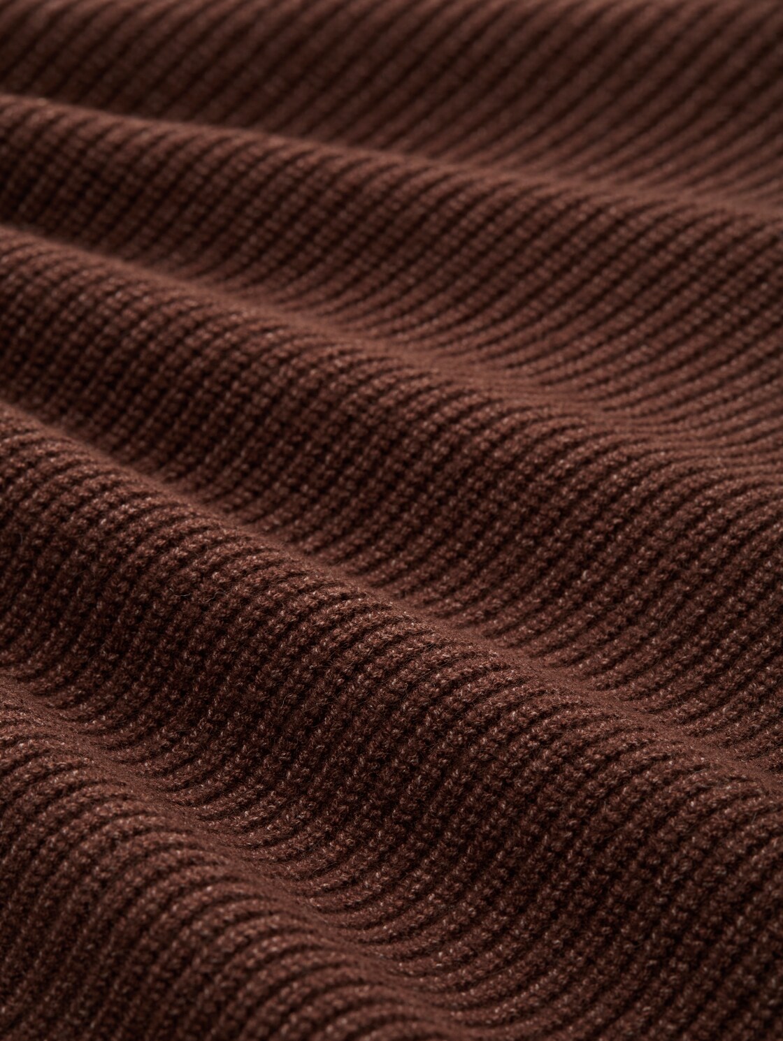 Oversize Cardigan mit Rundhalsausschnitt - dark pecan brown melange - Material-Ansicht