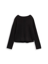 Selected, Cropped knitted jumper with stand-up collar by Tom Tailor, black